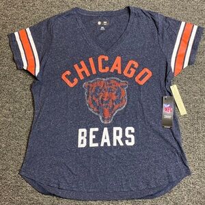 NFL Chicago Bears Navy T-Shirt with Orange and White